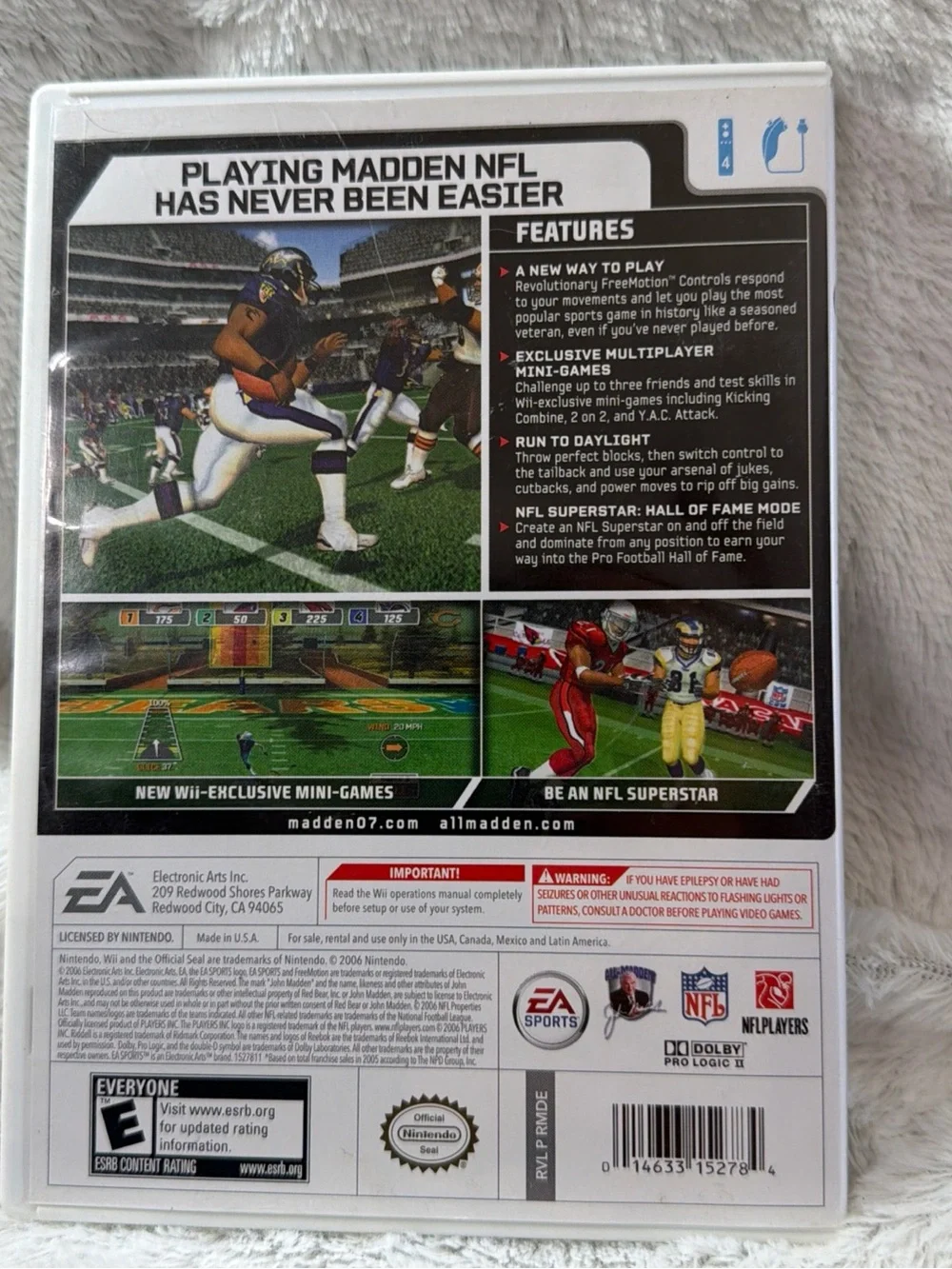 Nintendo Wii Lot Of 3 Madden NFL 07 Madden 09 All-Play FIFA Soccer 13 EA Sports